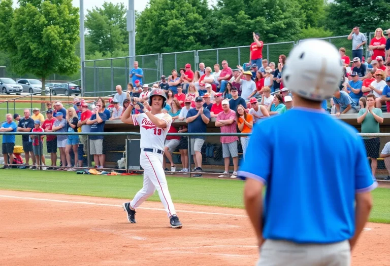 Cedar Rapids high school baseball team playing on field