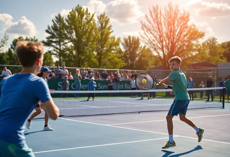 High school tennis players competing at a championship in Chattanooga