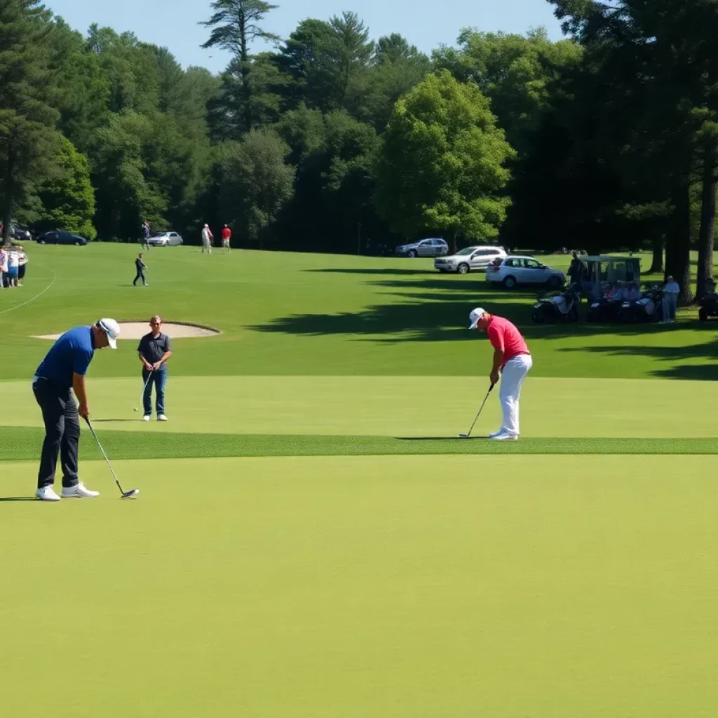 Golfers competing at the CIAC State Open Golf Championship