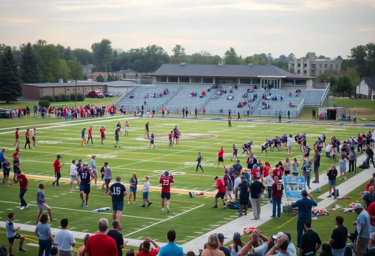 Practice session at Coginchaug High School football field