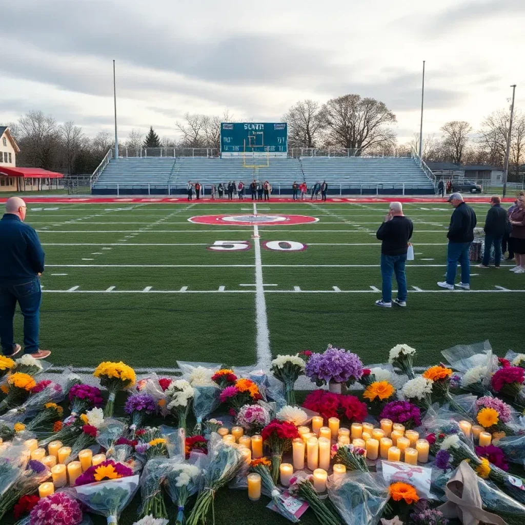 Community memorial for a beloved coach