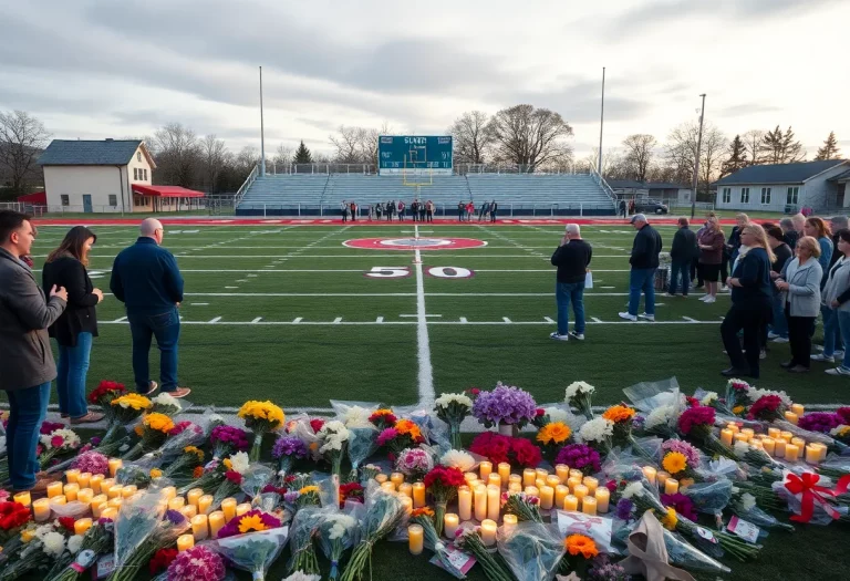 Community memorial for a beloved coach