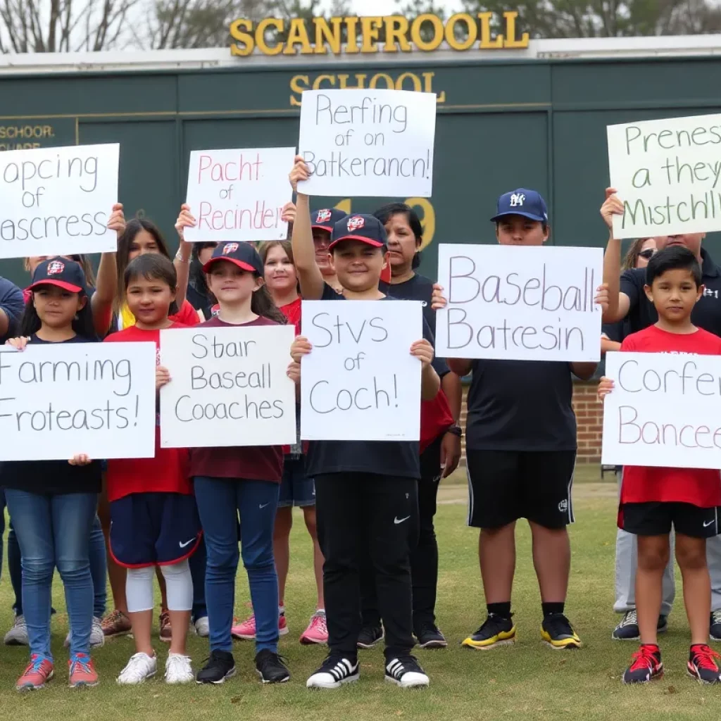 Parents and players rallying for their baseball coach's reinstatement