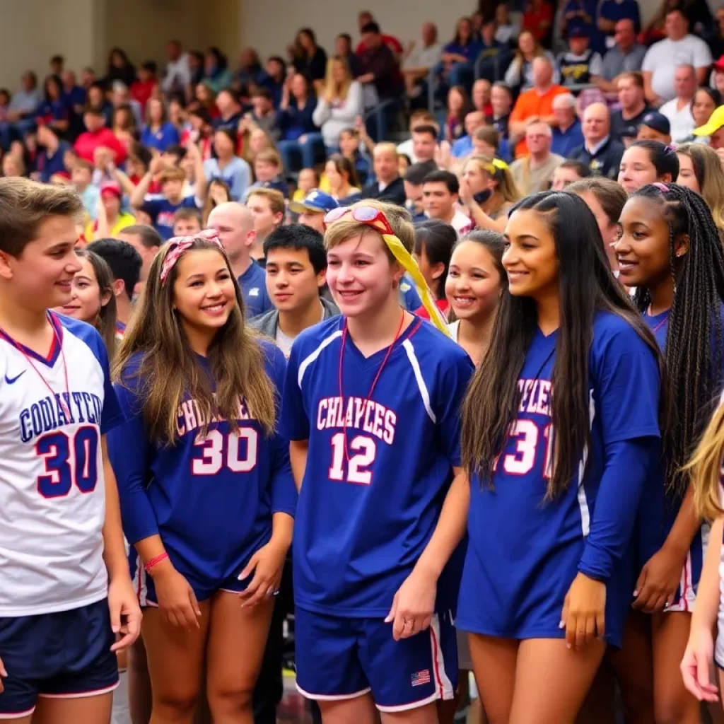Coral Springs High School athletes celebrating their achievements