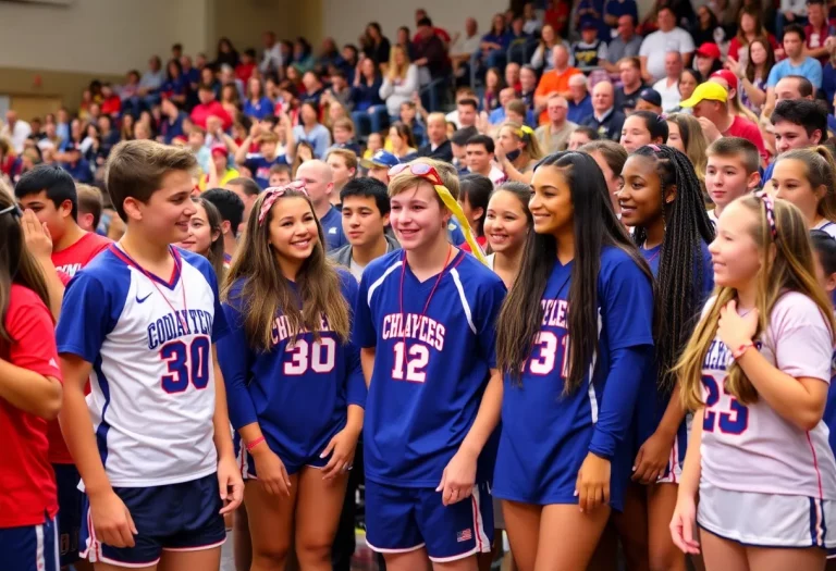 Coral Springs High School athletes celebrating their achievements