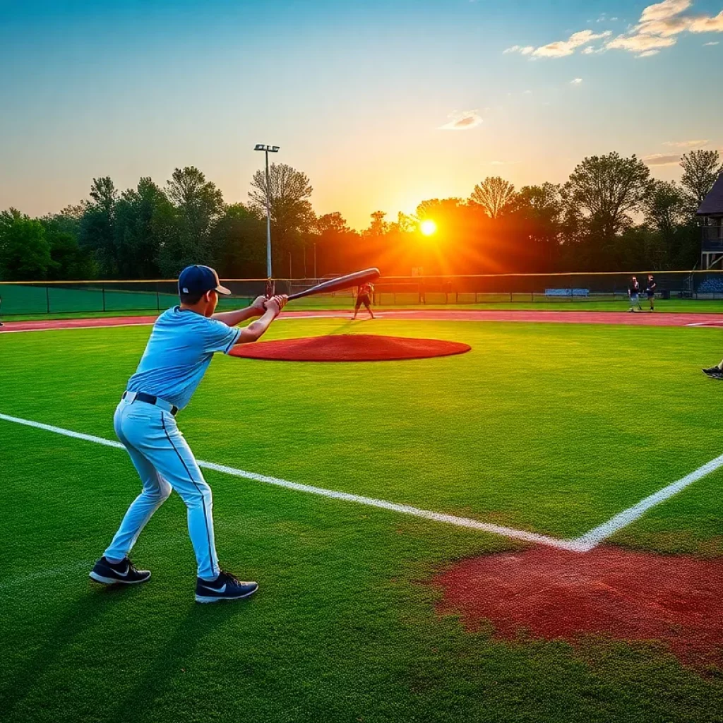 Coronado High School baseball players practicing on the field