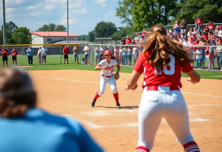 Players competing in the Delaware high school softball finals