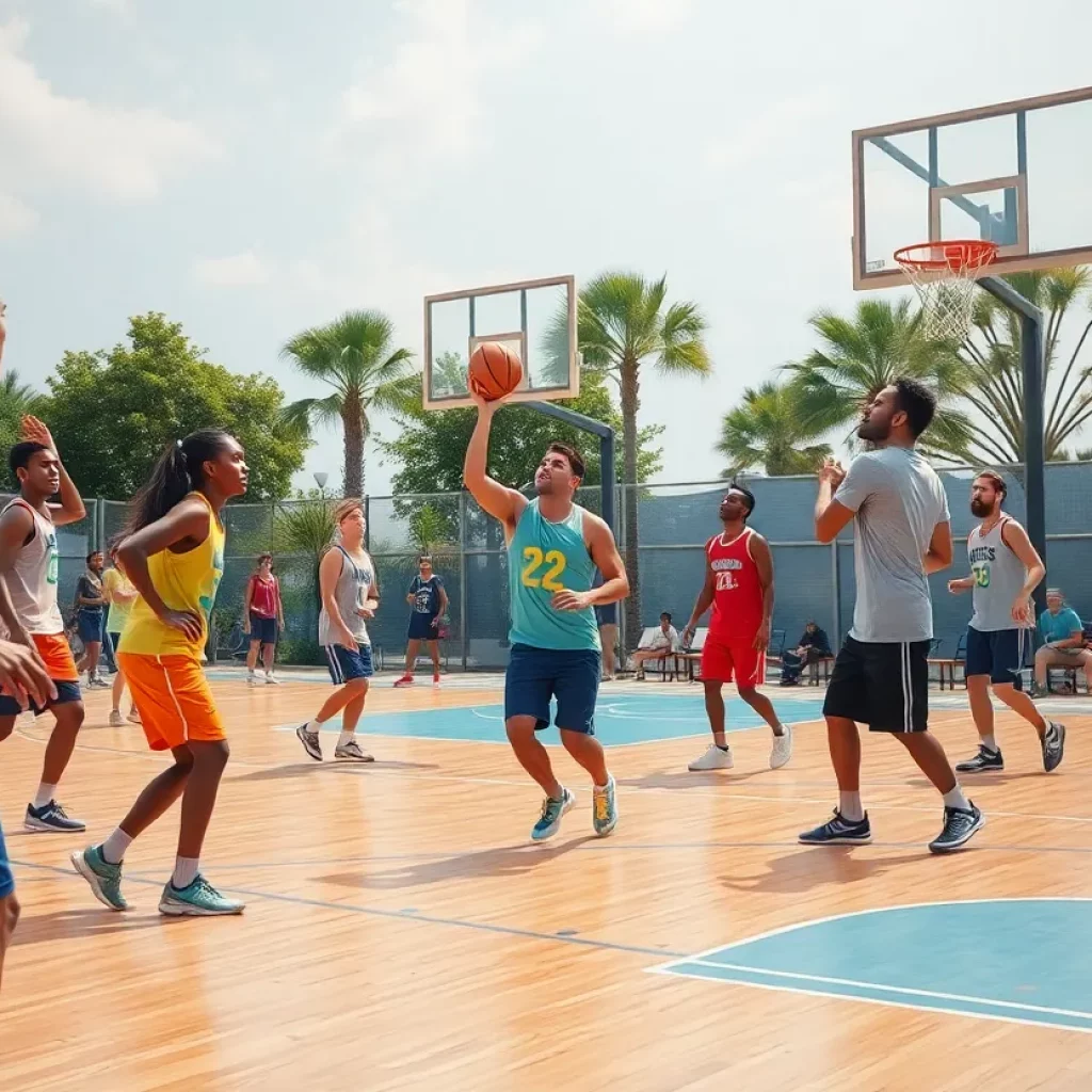 Edwardsville High School girls basketball team practicing on the court