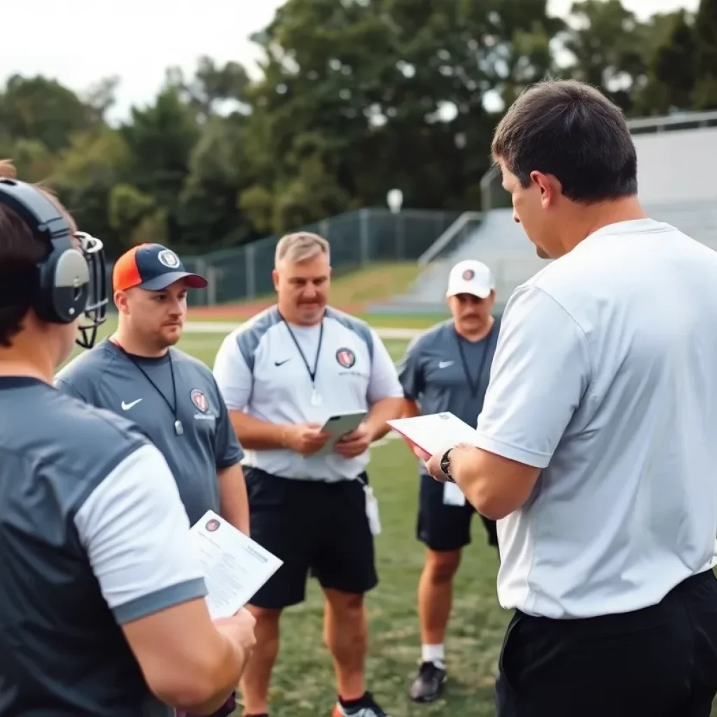 Coaches participating in spinal injury training