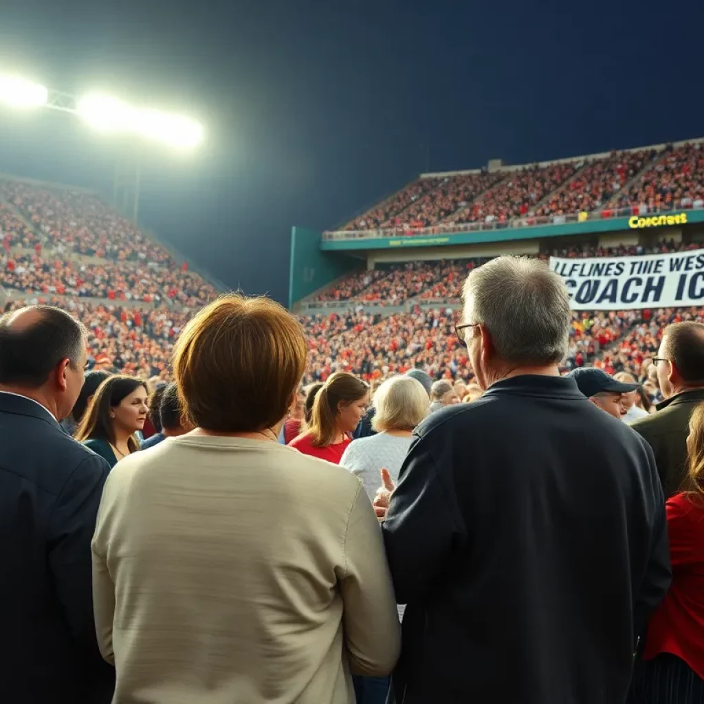 Florence community gathers at football stadium to honor Coach Trosper
