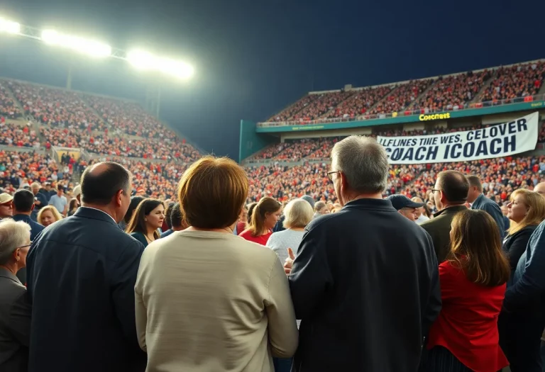 Florence community gathers at football stadium to honor Coach Trosper