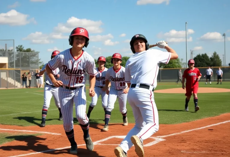Players in a high school baseball game in Florida's Big Bend region.