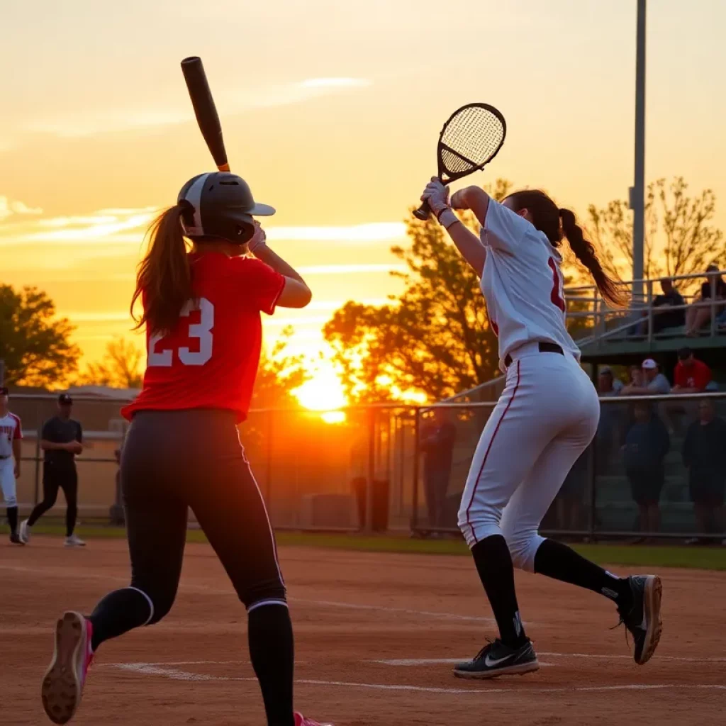 Foran Lions softball team celebrating their championship victory