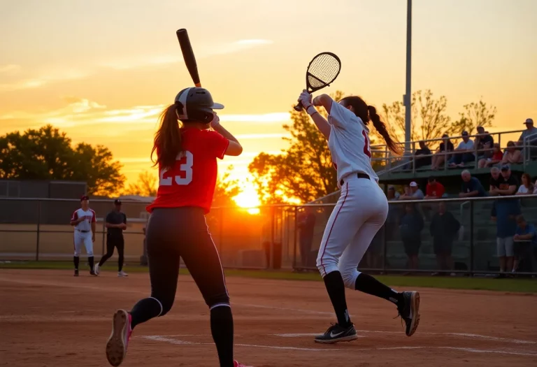 Foran Lions softball team celebrating their championship victory