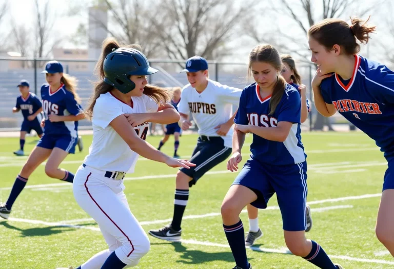 Gainesville high school athletes in action during spring sports
