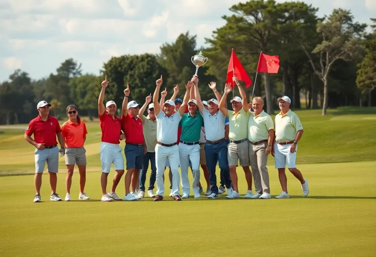 Salisbury Hornets Golf Team celebrating their championship win