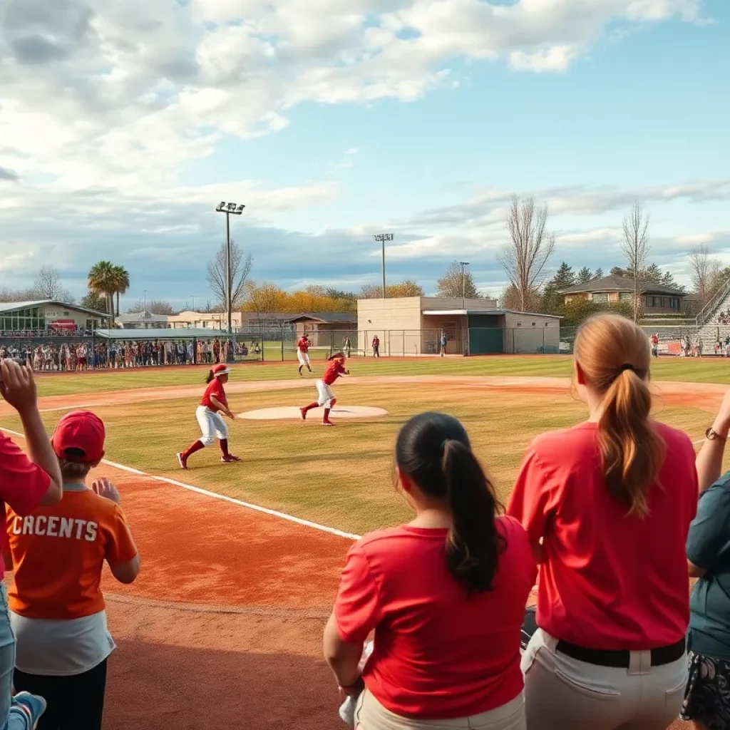 Championship game of high school softball in Peoria