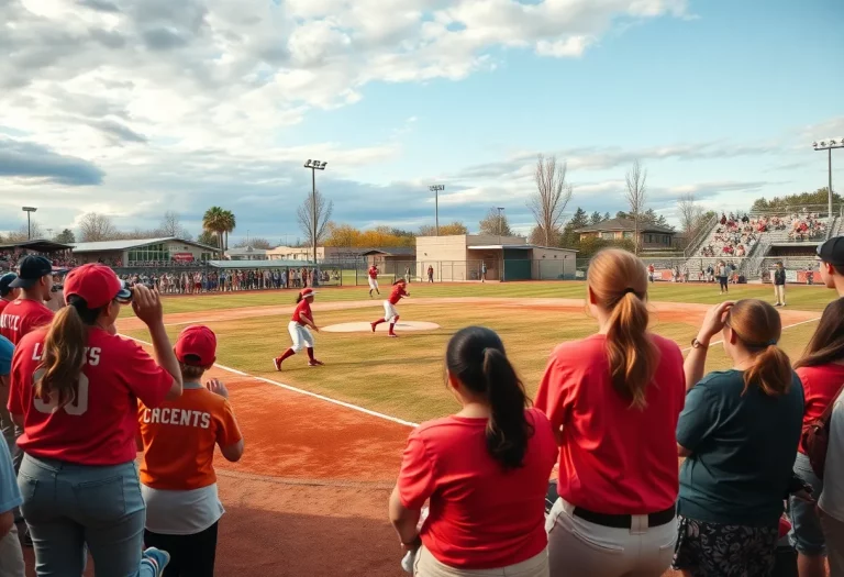 Championship game of high school softball in Peoria