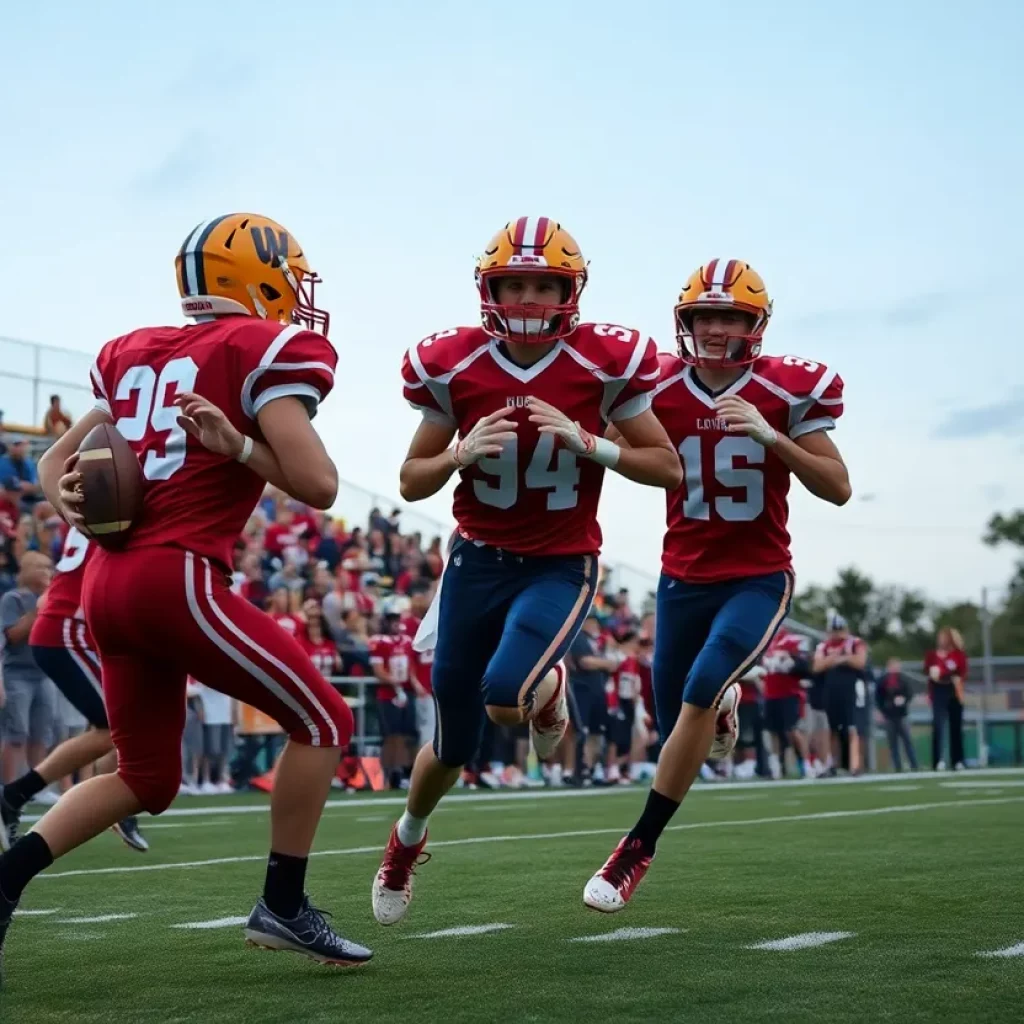 High school players competing in the Illinois High School Shrine Game.