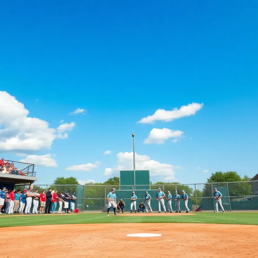 Players and fans at Iowa High School Baseball Playoffs