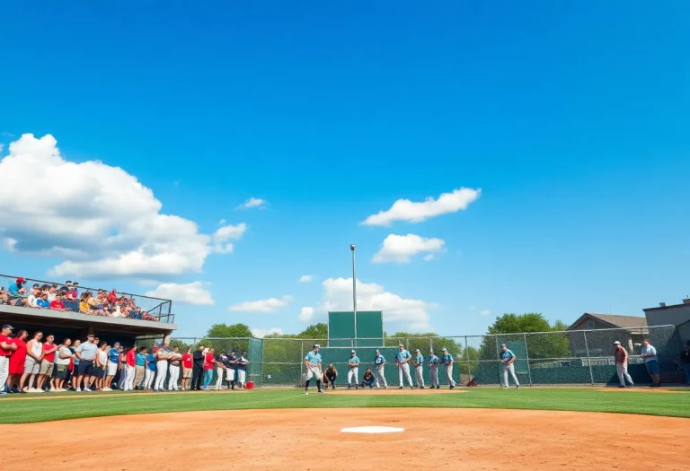 Players and fans at Iowa High School Baseball Playoffs