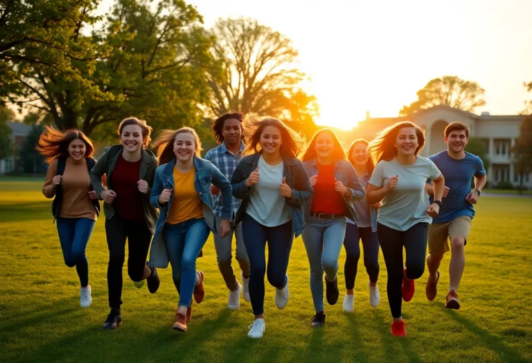 Students running during June conditioning runs at Princeton High School