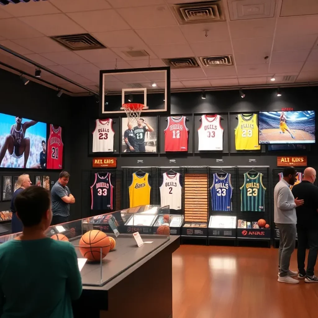 Interactive exhibit celebrating LaQuan Stallworth's basketball career