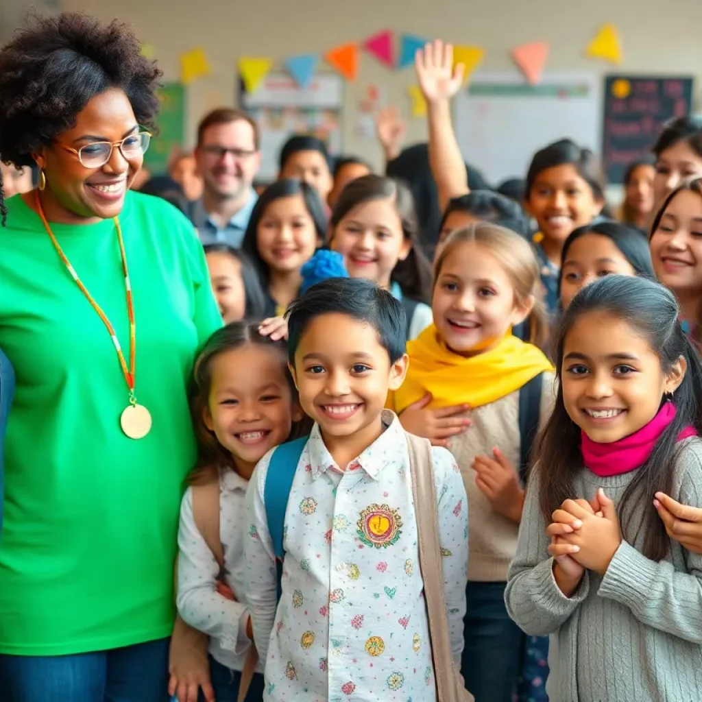 Lynchburg school community celebrating a teacher's retirement