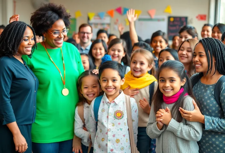 Lynchburg school community celebrating a teacher's retirement