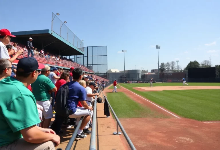 High school baseball players in action during a game