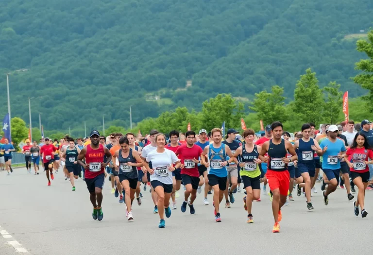 Runners participating in a marathon representing resilience and community support.