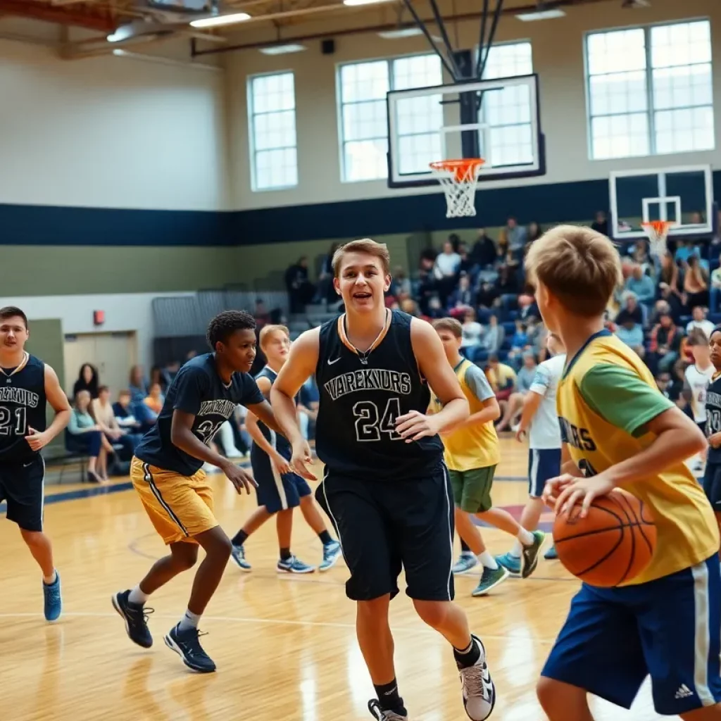 Young athletes competing in Marion County Basketball Shootout