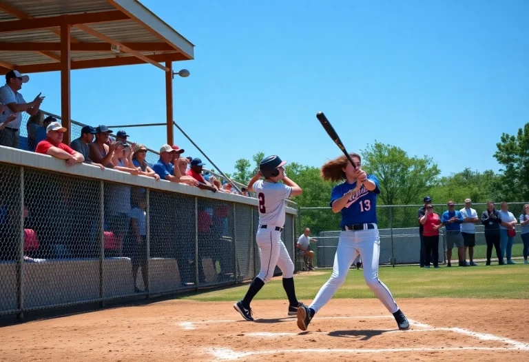High school softball players in action during a game in Massachusetts playoffs.