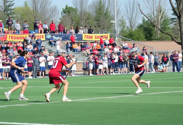 Lacrosse match between Masuk High School and Simsbury High School