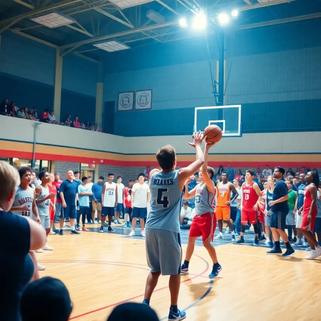 Teams competing in Miami's summer basketball tournament
