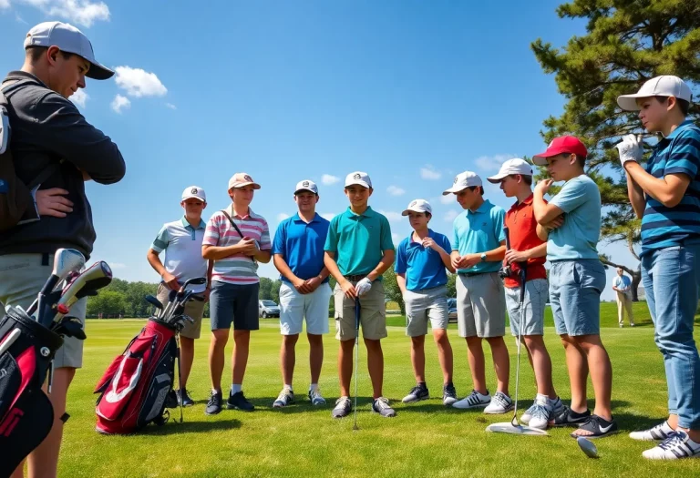 High school golfers preparing for competition at Midland Country Club