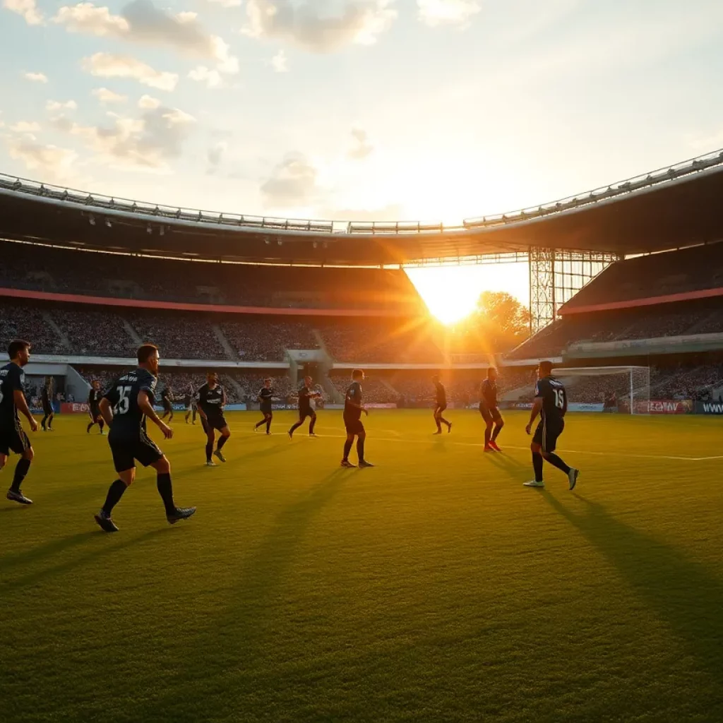 Midland area soccer players on the field