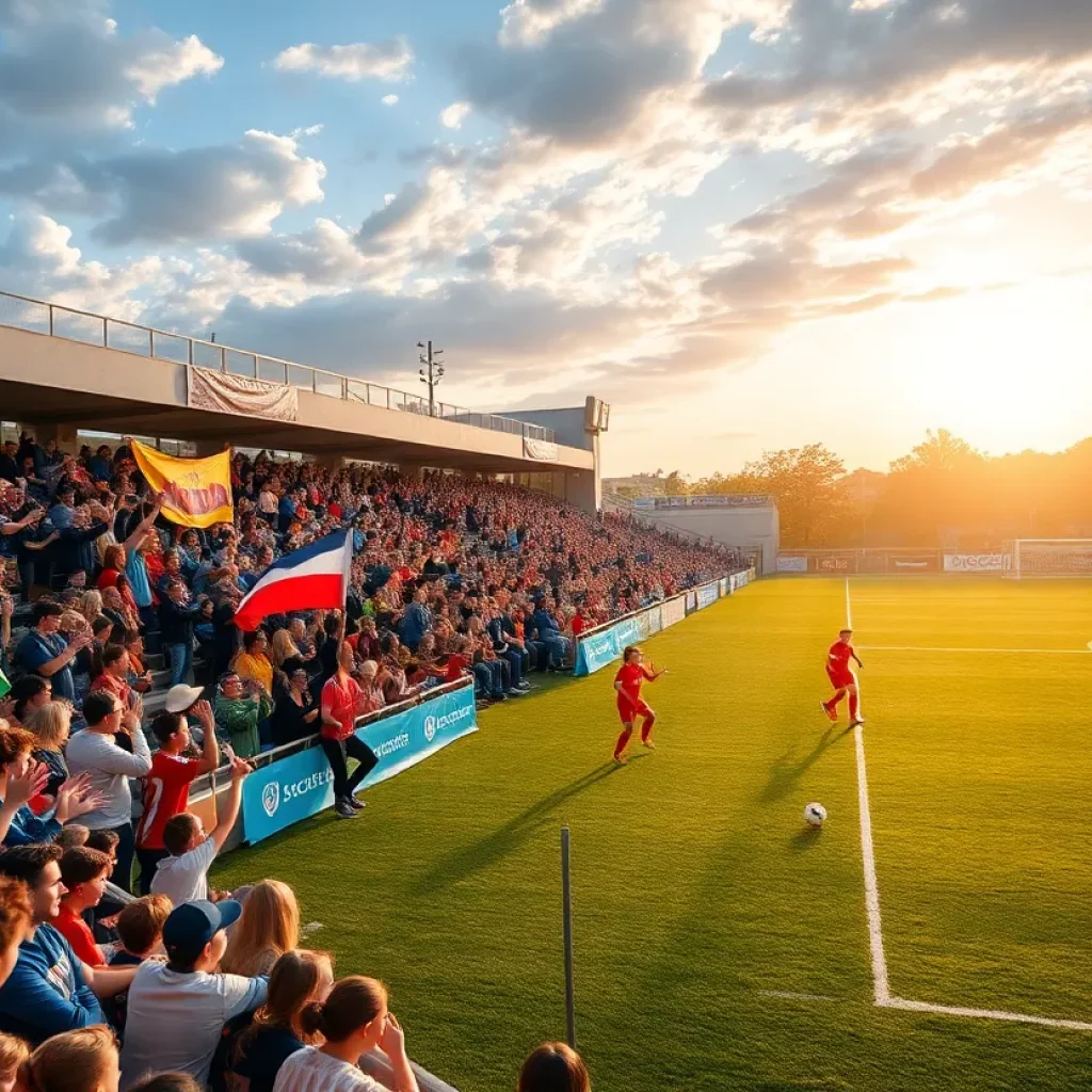 High school soccer teams playing in a competitive match in Milwaukee.
