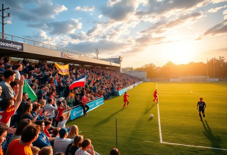 High school soccer teams playing in a competitive match in Milwaukee.
