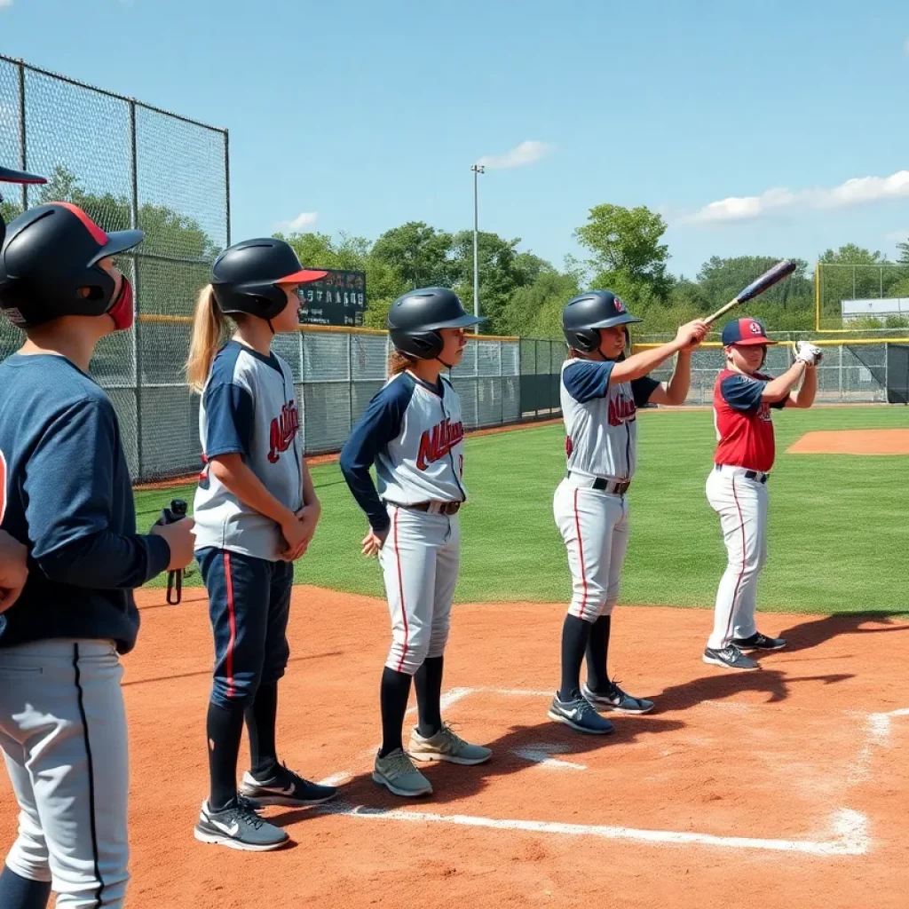 High school baseball players training at MLB Draft Combine