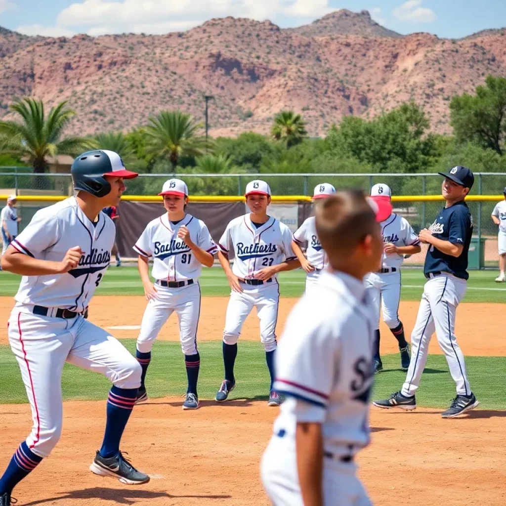 High school baseball players participating in the MLB Draft Combine