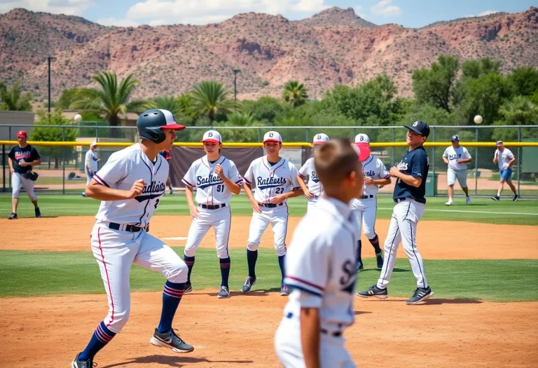 High school baseball players participating in the MLB Draft Combine