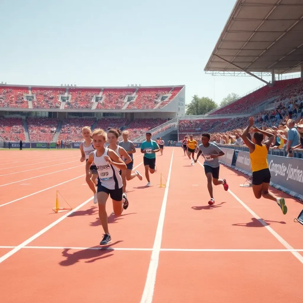 Athletes competing in the Minnesota High School Track and Field events.