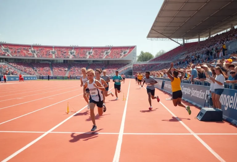 Athletes competing in the Minnesota High School Track and Field events.