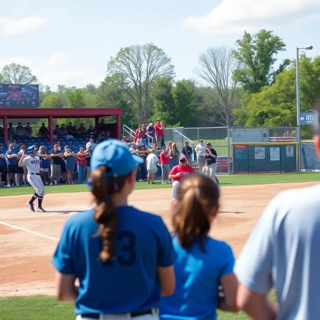 High school softball players competing in New Jersey playoffs
