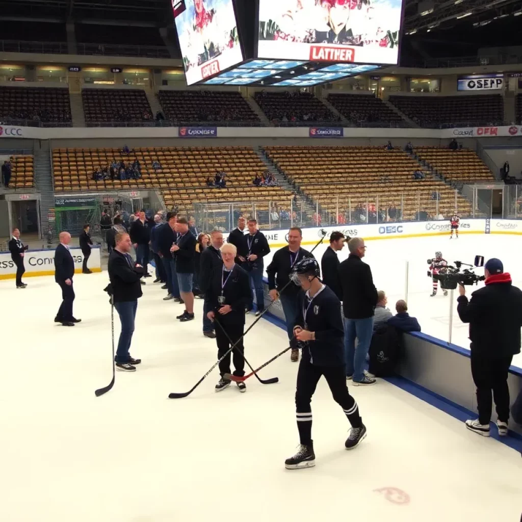 Young hockey players showcasing their skills at the NHL Scouting Combine in Buffalo