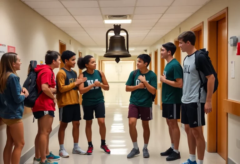 Young athletes supporting each other in a hospital setting