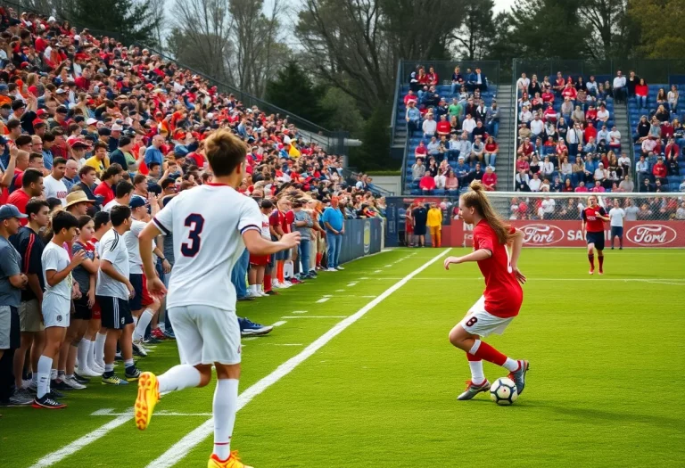 High school soccer match at Oak Mountain