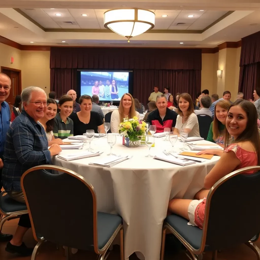 Celebration banquet for Oak Ridge High School tennis teams with players and families