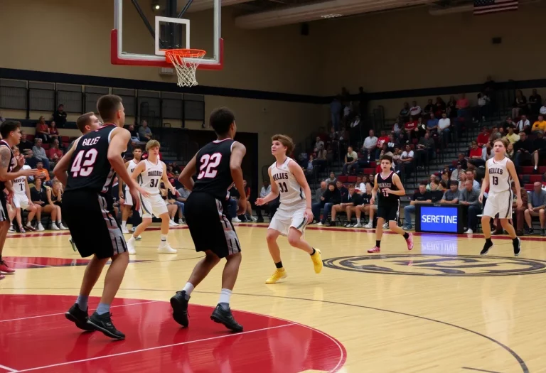 High school basketball players competing on the court in Ohio